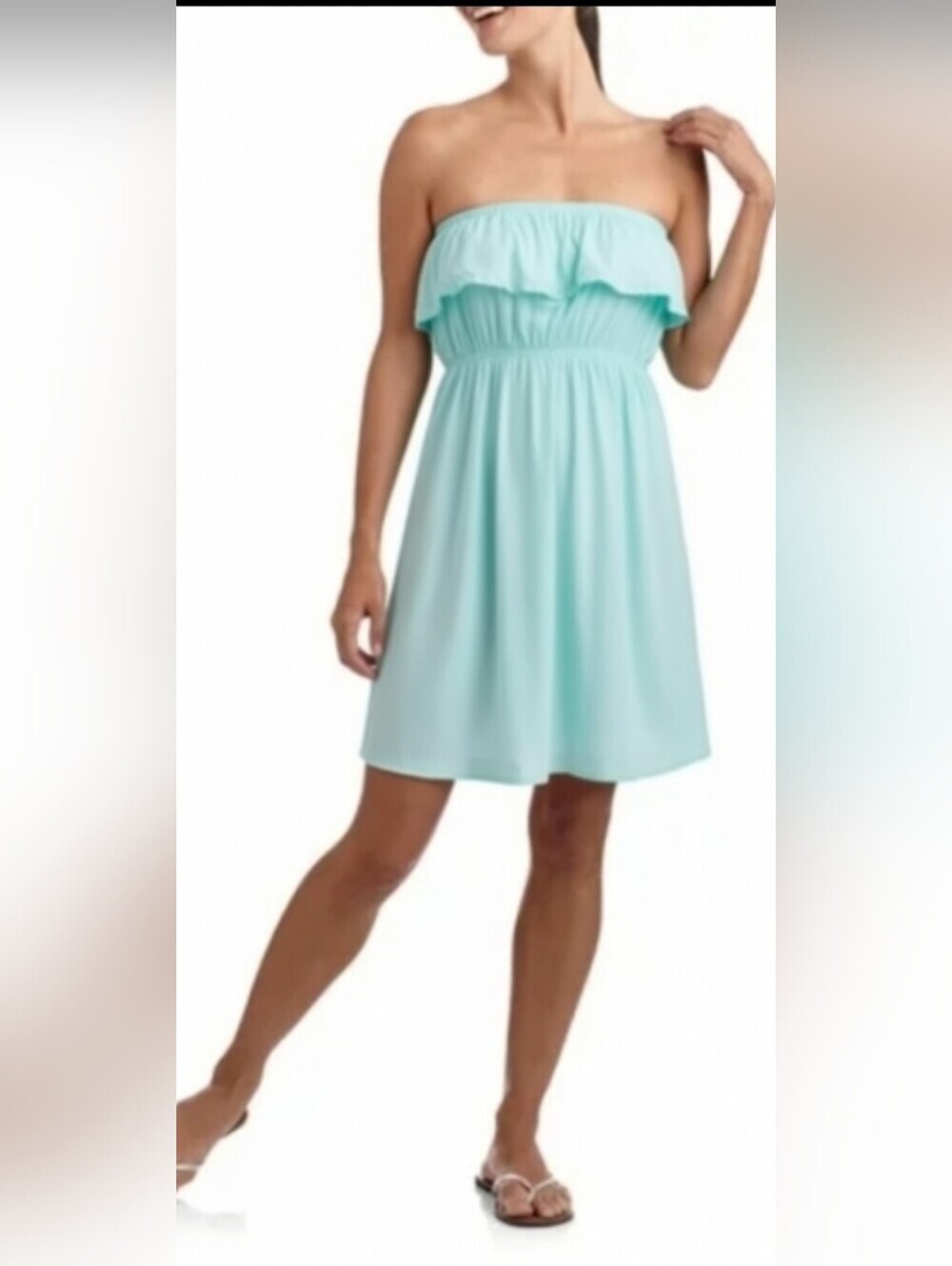 Ripe Aqua Colored Strapless Dress Size XS